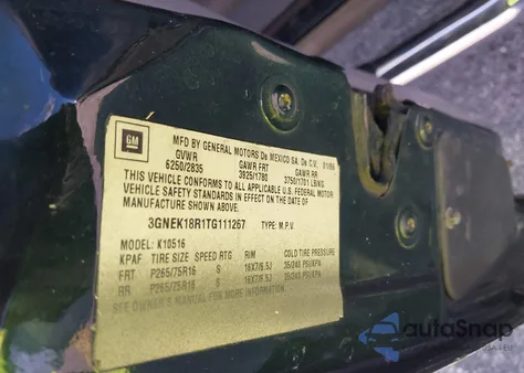 1996 Chevrolet Tahoe K1500 from USA, damaged, VIN 3GNEK18R1TG111267